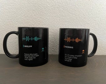 Formula 1 board radio mug| F1 Mug | Gift | Formula 1 gift | Mug with text | Black formula 1 mug