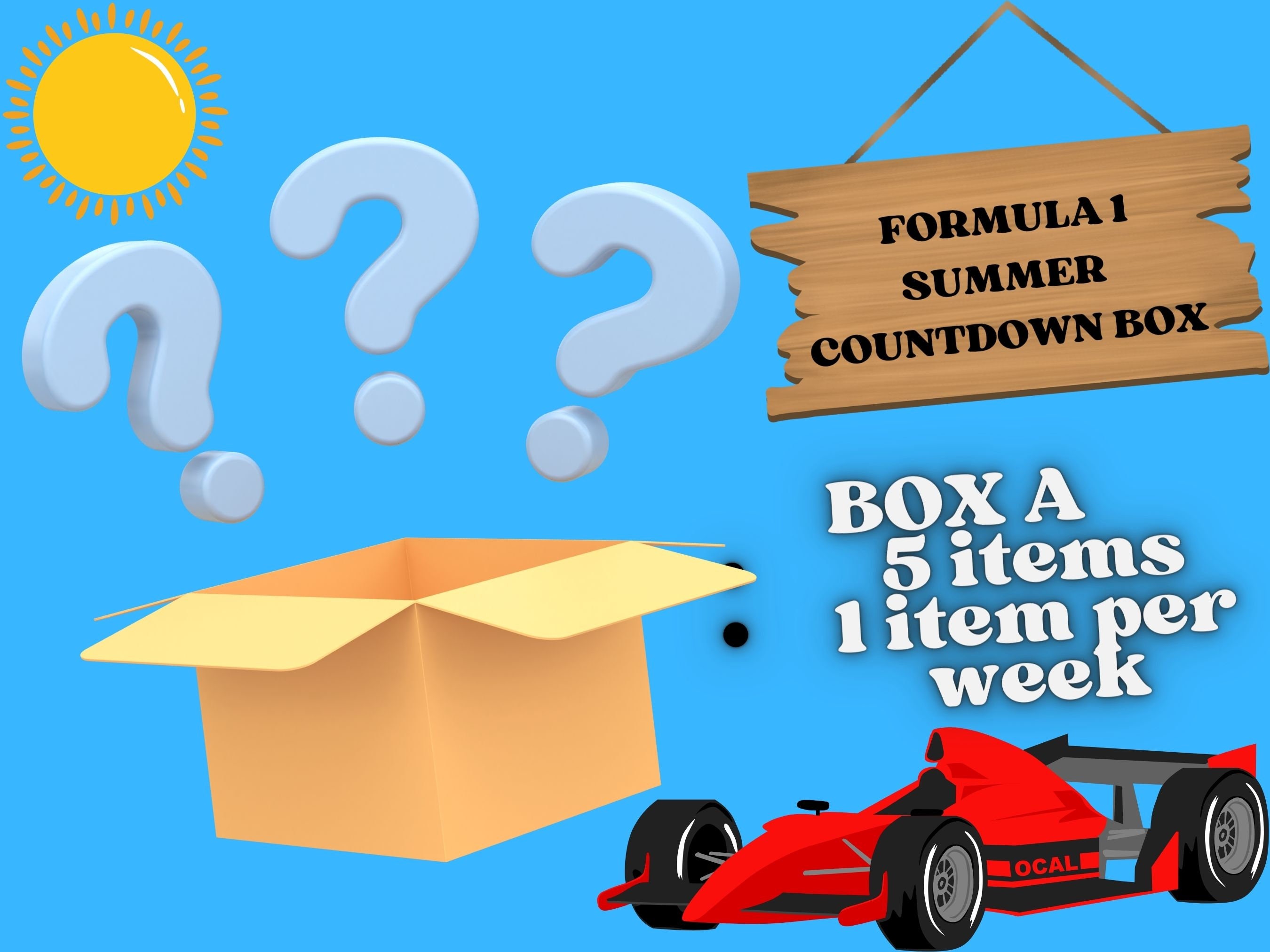 Formula 1 Summer Countdown Box A Formula 1 Summer Advent - Etsy