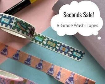 Washi Tape Seconds Sale: Kleine gebrekkige decoratieve Washi Tape, Sketchbook Journal, Painters Tape, Washi Tape Samplers, Journaling Templates