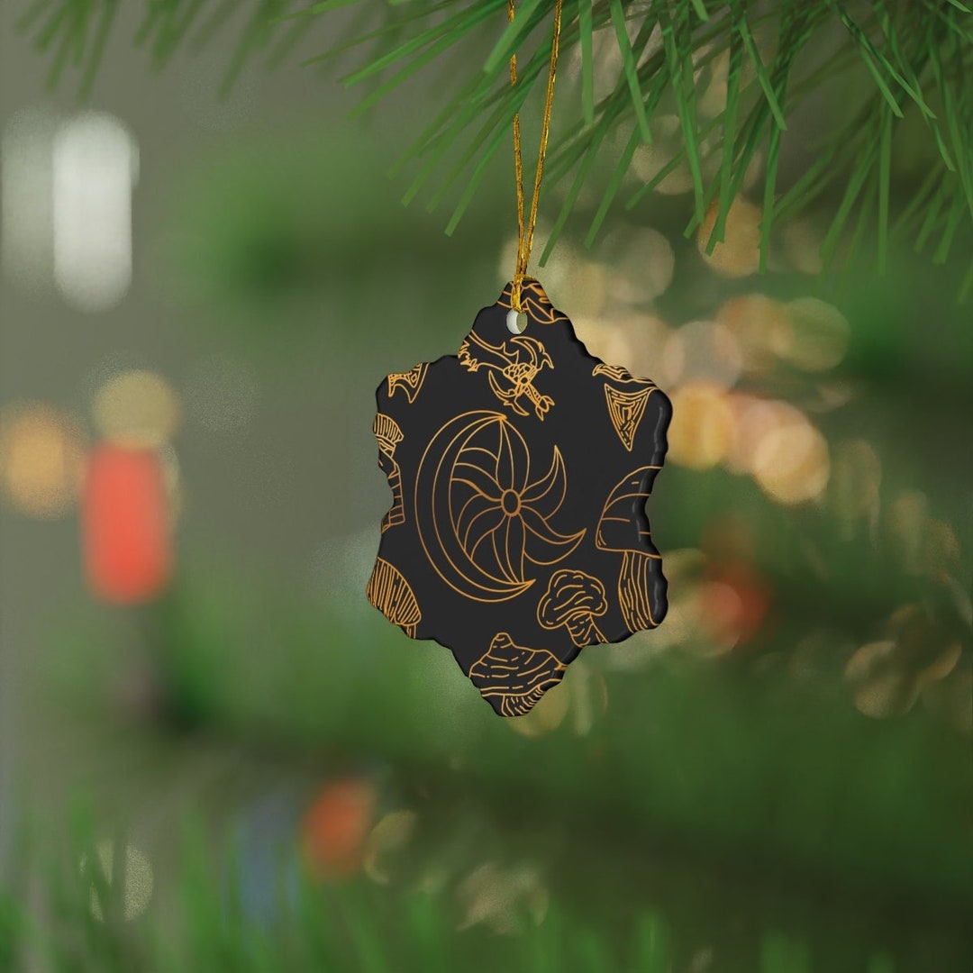 Morrowind Pattern Nerdy Ceramic Ornaments Availabe in 4 Etsy