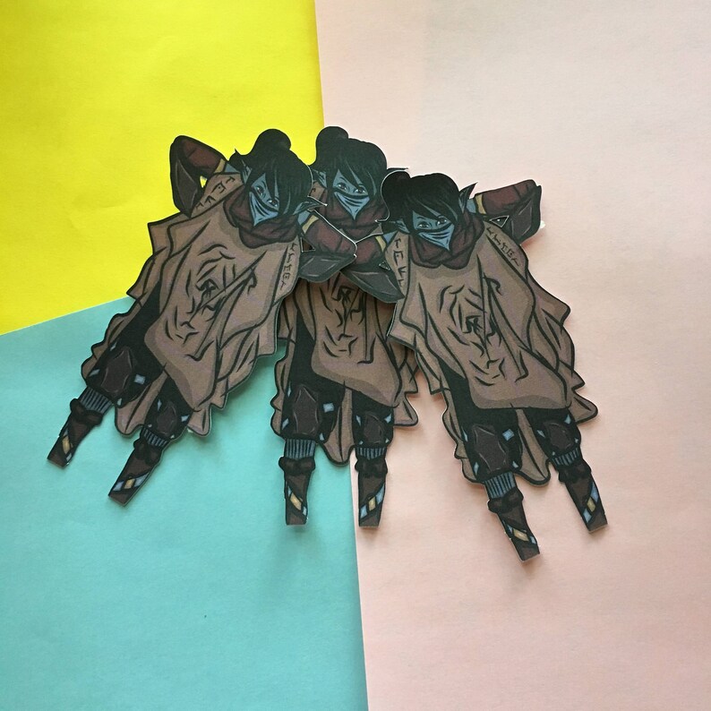 Dark elf armor matte sticker concept art