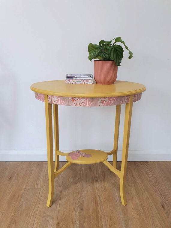 Decorative Table | Upcycled Furniture | Yellow | Mustard | Hallway | Living Room