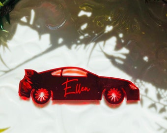 Car place cards, Ferrari car, Wedding place cards, engraved, Laser cut names, Name tags, Party, Decoration, Gift, speed, auto