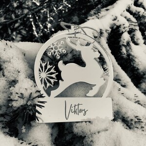 Kerstballen/bubbels, kerstboomversieringen, decor, boomsnuisterijen, kerstmis, sneeuwvlokken, kerstmis, decor, december, Palline bolle di Natale, hert