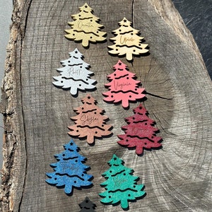 Segnaposto incisi albero di Natale, Segnaposto per matrimonio, incisi, Nomi tagliati al laser, Targhette, Festa, Decorazione, Regalo, Inverno, Natale, Albero