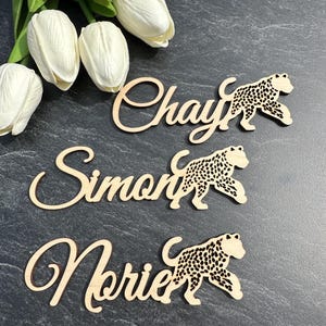 Animal place cards, Cheetah, Leopard, Tiger, savannah, celebration, decoration, zoo, custom, wedding, safari, Africa, paws, panthera, jaguar
