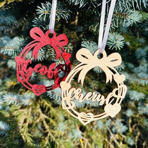 Pallina a forma di cuore, Segnaposto, Nome, Nomi a forma di cuore, Nomi personalizzati tagliati al laser, Etichette con nome, Festa, Decorazione, Regalo, Segnaposto
