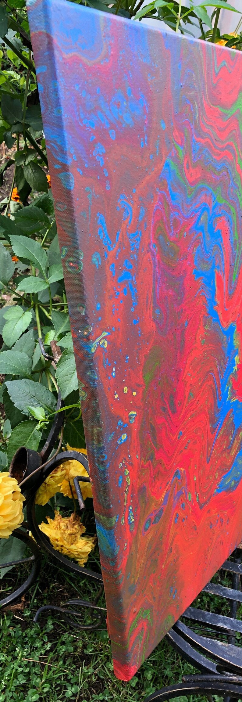 Acryl Gießen Malerei original-Gemälde Acryl-Malerei Acryl | Etsy