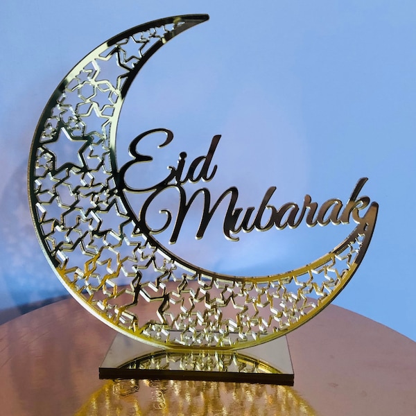 Letrero de Ramadán Mubarak, Letrero, Letrero de pared de Ramadán, Eid Mubarak, Letrero de madera islámico Letreros de madera islámicos, Eid, Mubarak, Decoración para planificación de eventos