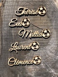 Football place cards, ball,beach,laser-cut names,sand,Name tags,Party,Decoration,Ocean Wedding table decor,soccer field product logo