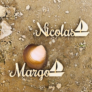 Plaatskaarten met met het schip, matrozen, plaatskaarten, aangepaste lasergesneden namen, schip, zeil, zee, naamplaatjes, feest, decoratie, oceaan Bruiloft tafeldecor