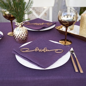 Marque-places, Marque-places de mariage, Prénoms personnalisés découpés au laser, Prénoms en bois découpés au laser, Plaques nominatives, Fête, Décoration, Cadeau, Plaques de dressage