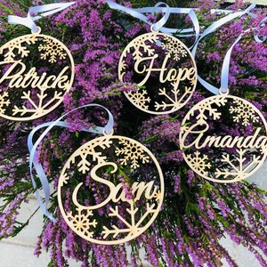 Kerstballen/bubbels, kerstboomversieringen, boomballen, kerstmis, sneeuwvlokken, decor, december, vakantie Cadeaus voor familie aangepaste namen2023