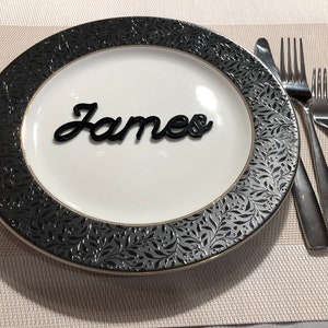 Marque-places, Marque-places de mariage, Prénoms personnalisés découpés au laser, Prénoms en bois découpés au laser, Plaques nominatives, Fête, Décoration, Cadeau, Plaques de dressage