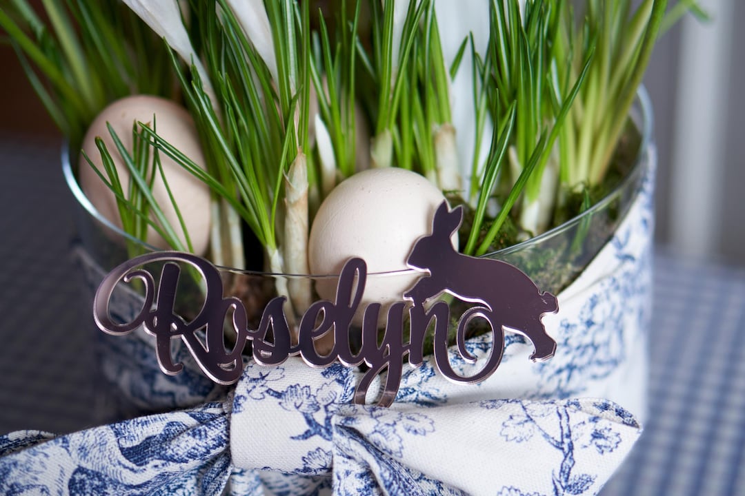 Place Cards With Bunny, Rabbit, Wedding Place Cards, Custom Laser-cut ...