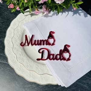 Segnaposto con gnomo, Segnaposto per matrimonio, neve, Nomi personalizzati tagliati al laser, Legno, Festa, Decorazione, Regalo, Segnali, Segnaposto di Natale, Cappello da gnomo