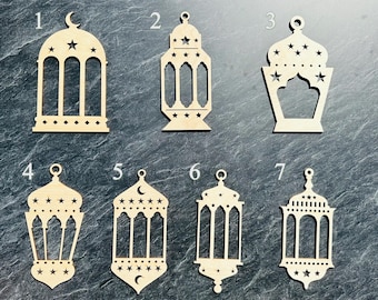 Ramadan Mubarak sign, moon sign, Sign, Wall sign, Eid Mubarak, Islamic wood sign, lantern, stars, hanging decoration, lantern