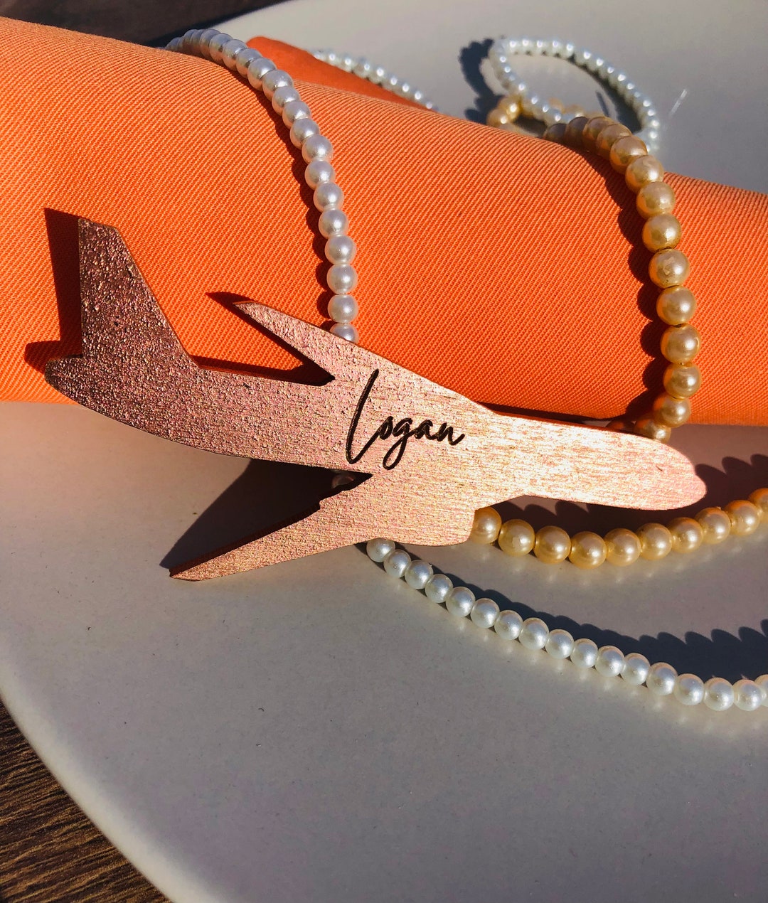 Airplane Cards Engraved Airplane Wedding Place Cards Etsy