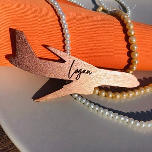 Tarjetas de avión, avión grabado, tarjetas de lugar de boda, grabado, nombres cortados con láser, etiquetas de nombre, fiesta, decoración, regalo, velocidad, piloto, para volar