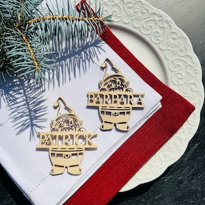 Segnaposto nani, gnomi, elfi, segnaposto natalizi, cappello da gnomo, segnaposto per matrimonio, personalizzati, decorazione, inverno, neve, albero di natale