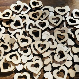 Laser-Cut Heart shape, heart bundle, table decoration, arts and crafts, love, DIY, wedding, confetti table decoration scatter, mini