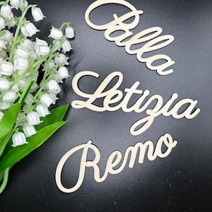 Plaatskaarten, plaatskaarten bruiloft, aangepaste lasergesneden namen, houten lasergesneden namen, naamplaatjes, feest, decoratie, cadeau, borden couvert