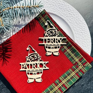 Segnaposto nani, gnomi, elfi, segnaposto natalizi, cappello da gnomo, segnaposto per matrimonio, personalizzati, decorazione, inverno, neve, albero di natale