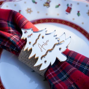 Segnaposto incisi albero di Natale, Segnaposto per matrimonio, incisi, Nomi tagliati al laser, Targhette, Festa, Decorazione, Regalo, Inverno, Natale, Albero