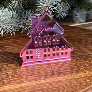 Plaatskaarten met huis, plaatskaarten bruiloft, naamplaatjes, feest, decoratie, cadeau, kerstmis met huis, Sweet Home, viering, gravure, vader, broer