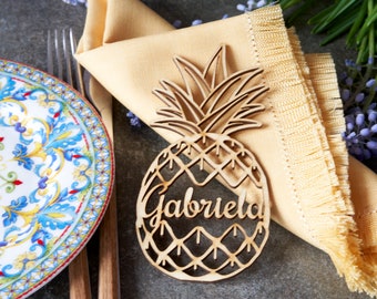 Pineapple, custom place cards,party, celebration, summertime, decoration, exotic fruit, summer, Hawaii wedding Decor, pineapple, celebration
