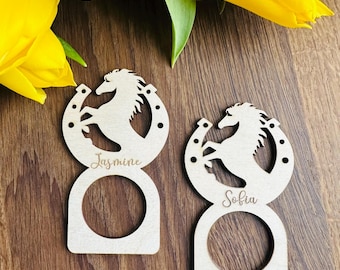 Porte-serviettes fer à cheval, cheval, ferme, anneau, décoration de table, fête, déco, marque-places de mariage, mariage