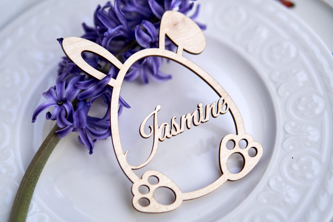 Bunny Place Cards,custom Name Place Card, Gift, Pet, Party, Celebration ...