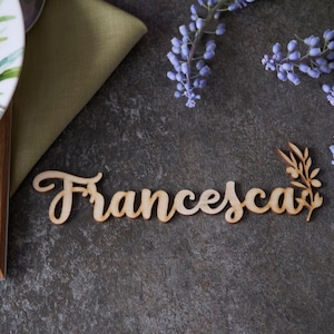 Place the cards with the olives, Wedding place cards,olive tree,Custom laser-cut names, Laser cut names, Name tags, Party, Decoration, Gift
