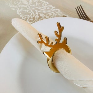 Serviettenhalter, Serviettenring, Tischdekoration, Hirsch, Weihnachten, xmas, Party, Dekor, Hirsch