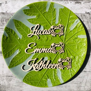 Tischkarten mit Krabbe, Walross, Robbe, Seelöwe, Meerjungfrauenschwanz,Hochzeits-Tischkarten,Unterwasserreich,Meer,Wasser,den Ozean,Sailors,