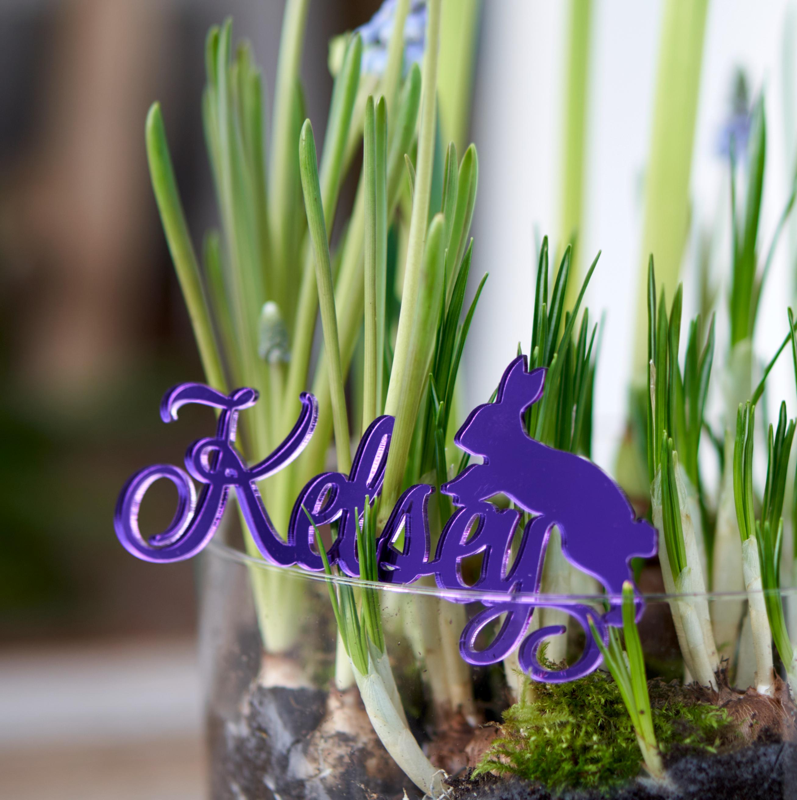 Place Cards With Bunny, Rabbit, Wedding Place Cards, Custom Laser-cut ...