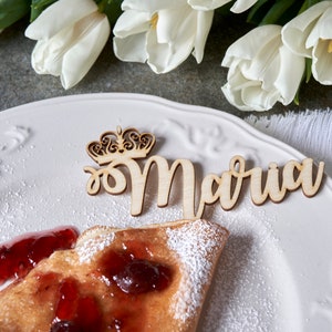 Tischkarten mit Krone, Laser geschnittene Platzkarten, Namensetiketten, Party, Dekoration, Geschenk, Schilder Prinzessin, Königin, Kalligraphie