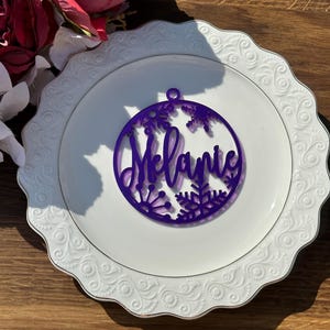 Palline di Natale / bolle, decorazioni per l'albero di Natale, palline per l'albero, Natale, fiocchi di neve, Natale, segnaposto, decorazioni, nome