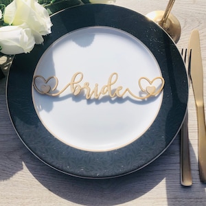 Marque-places, Marque-places de mariage, Prénoms personnalisés découpés au laser, Prénoms en bois découpés au laser, Plaques nominatives, Fête, Décoration, Cadeau, Plaques de dressage