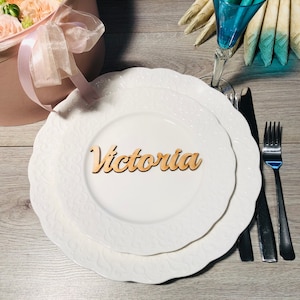 Place cards, Wedding place cards, Custom laser-cut names, Wooden laser cut names, Name tags, Party, Decoration, Gift, Place setting signs