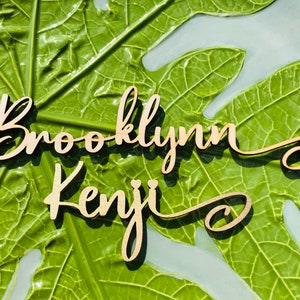 Place cards, Wedding place cards, Dinner Party Place Card Wooden laser cut names, Name tags, Party, Decoration, Gift, Place setting signs
