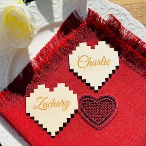 Noms de coeur de gamer life, marque-places coeur, saint valentin, coeur de mariage, coeur, noms de laser, cadeau, graver, célébration, gamer, vie