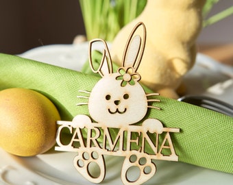 Segnaposto coniglietto, segnaposto personalizzati, segnaposto con nome personalizzato, regalo, animale domestico, festa, celebrazione, incisione, coniglio, coniglietto, decorazione, pasqua