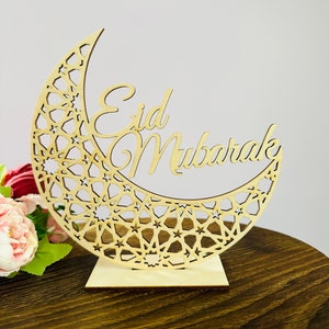 Ramadan Mubarak-bord, bord, Ramadan-muurbord, Eid Mubarak, islamitisch houten bord Islamitische houten borden, Eid, Mubarak, decor evenementenplanning