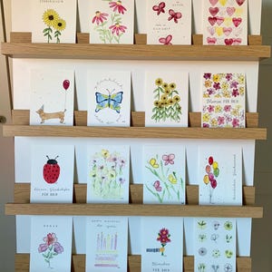 3er Aquarell Karten-Set, handgemalte Grußkarten, A6 Postkarten, Glückwunsch, Geburtstag, Danke, Geschenk, Blumen, liebevolle Handarbeit