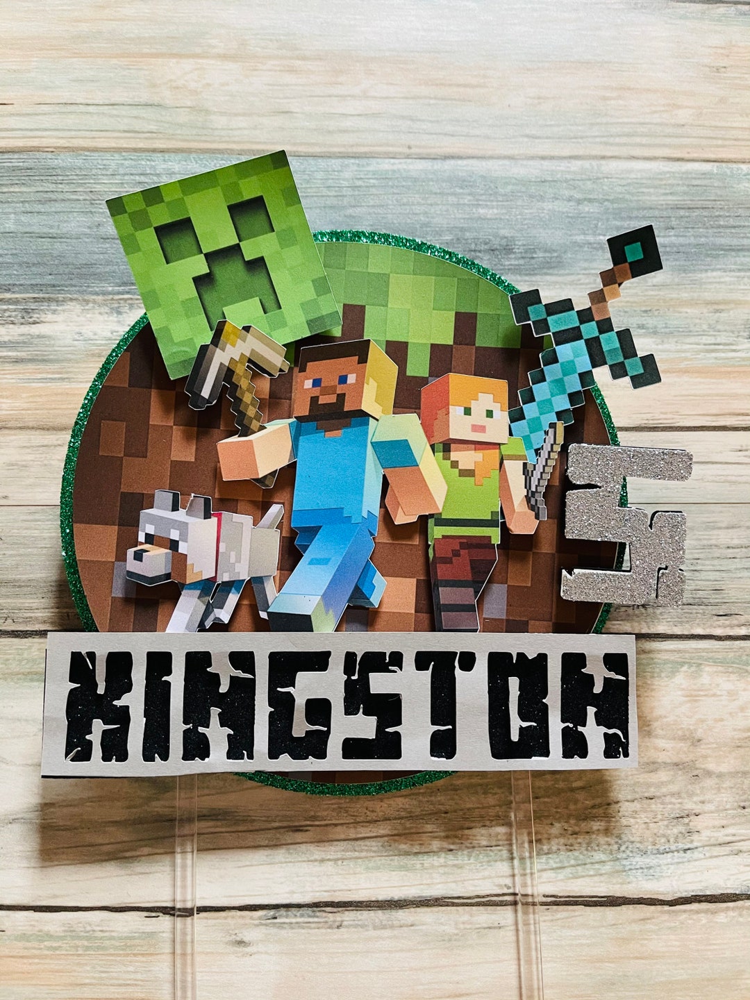 Minecraft Cake Topper - Etsy