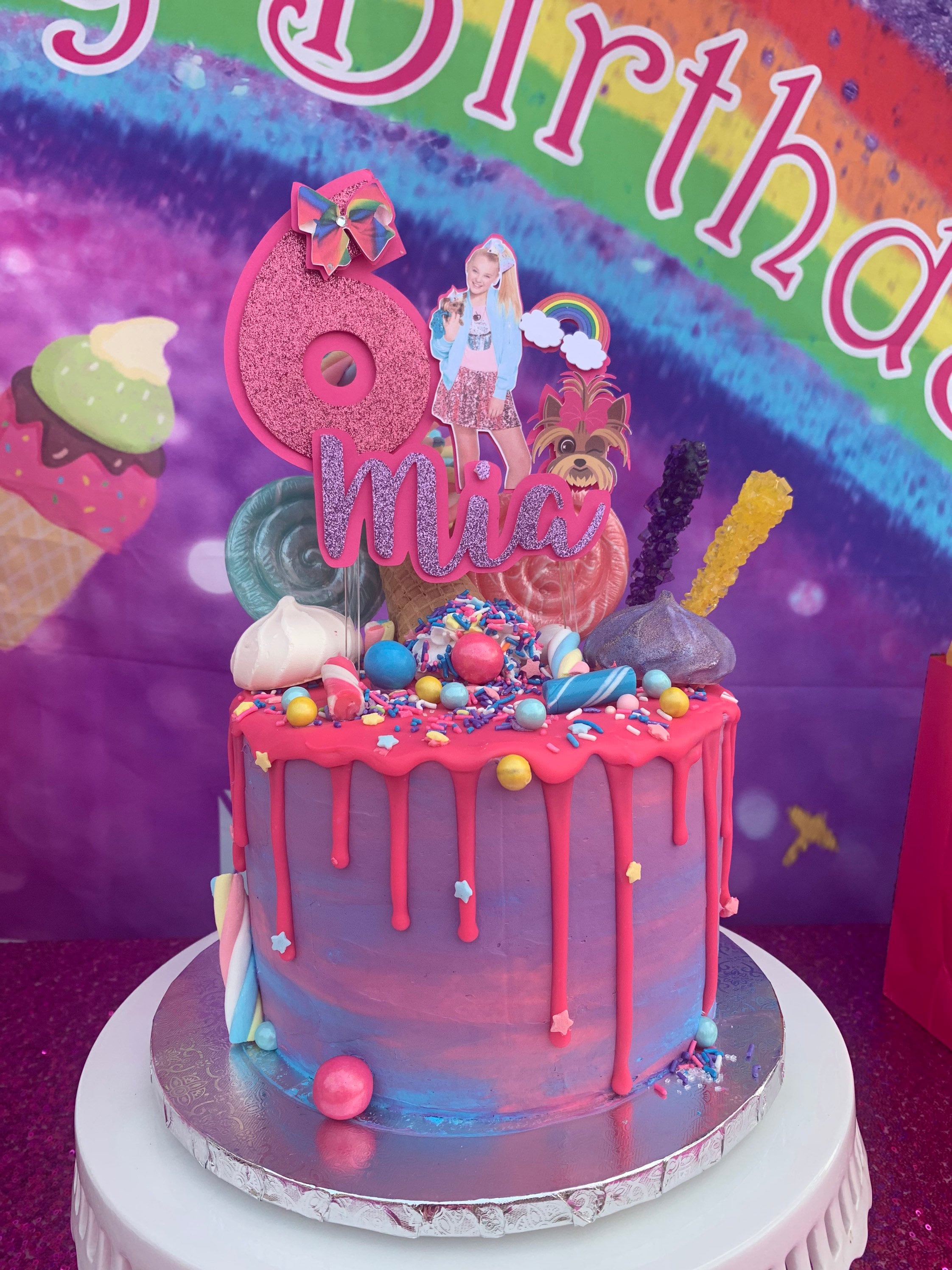 Jojo Siwa Essbare Oblaten Topper – Bunte Motivscheiben Für