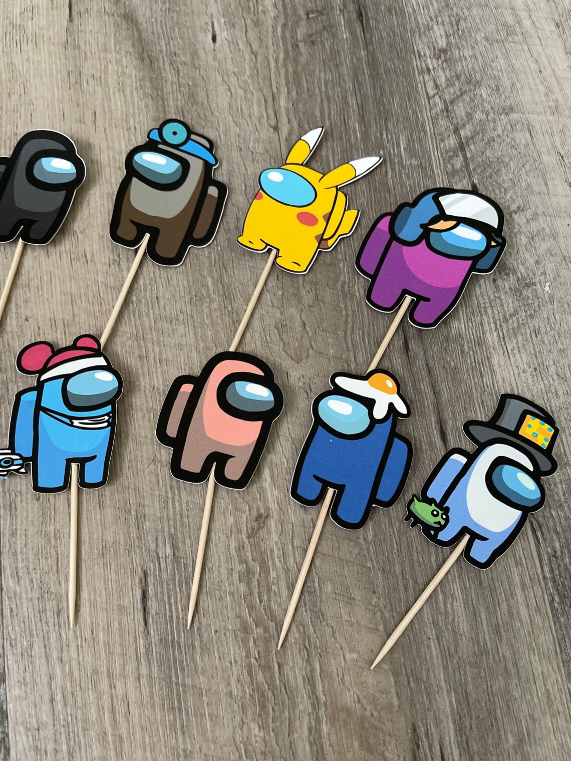 Among Us Cupcake Toppers 12 - Etsy