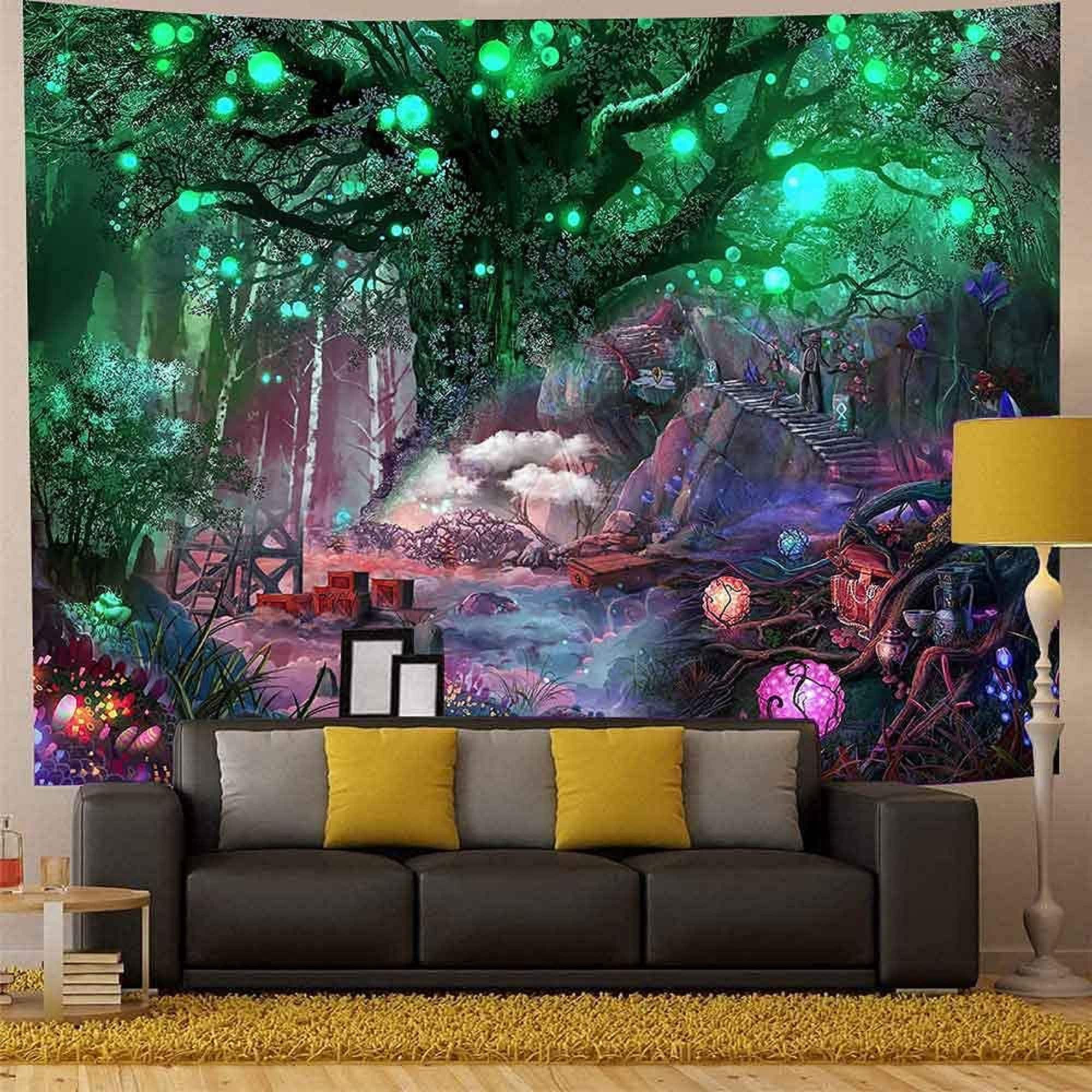 Magic Forest Wall Hangings Psychedelic Tree of Life Forest - Etsy