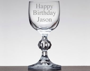 Engraved Port Glass - Customise with own Text